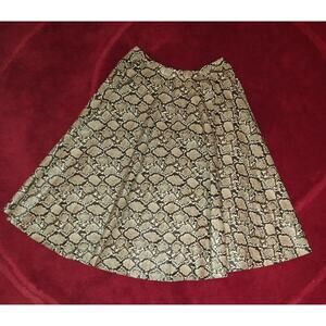 Pleated Faux snakeskin print skirt Sz 10
